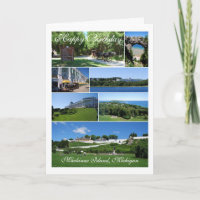 Joyeux anniversaire, collage d'île de Mackinac