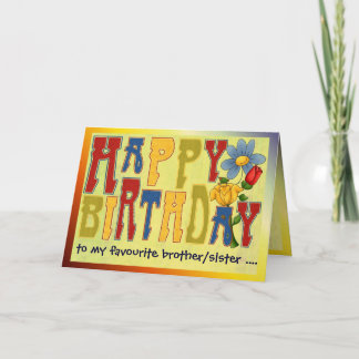 Carte Joyeux anniversaire coloré