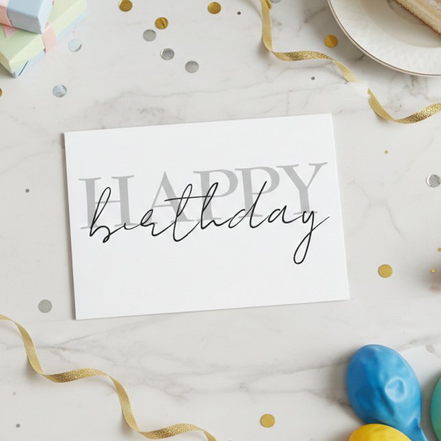 Carte Joyeux anniversaire coloré simple (Créateur téléchargé)