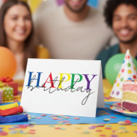 Joyeux anniversaire coloré simple