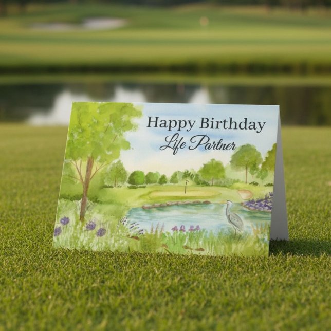 Carte Joyeux Anniversaire Compagnon de Vie Parc de Golf  (Créateur téléchargé)