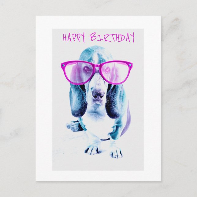 Carte Joyeux Anniversaire Cool Doggy (Devant)