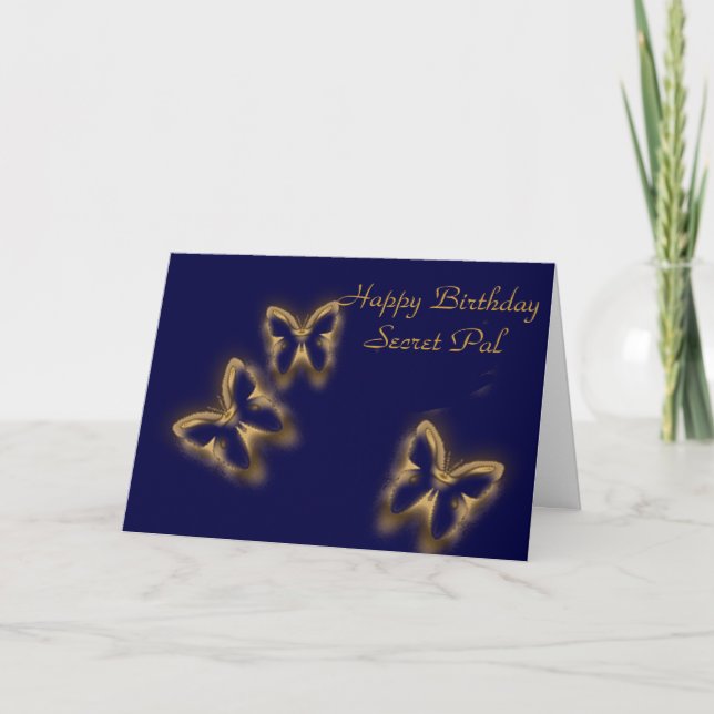 Carte Joyeux anniversaire, copain secret (Devant)