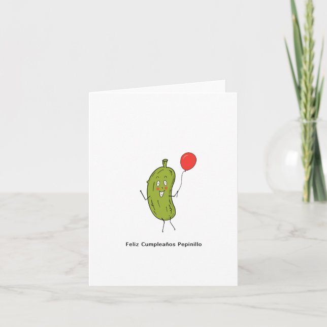 Carte Joyeux anniversaire cornichon, Joyeux Anniversaire (Devant)