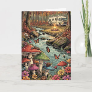 Carte Joyeux Anniversaire   Cottage Rétro Charme