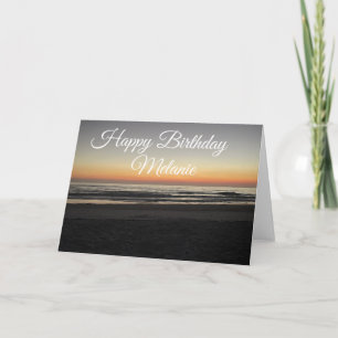 Carte Joyeux Anniversaire Coucher de Soleil sur la Plage