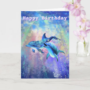 Cartes Avec Des Dauphins D Anniversaire Zazzle Fr