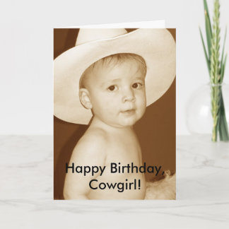 Carte Joyeux anniversaire, Cowgirl !