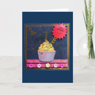 Carte Joyeux anniversaire, Cupcake