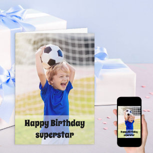 Carte Joyeux anniversaire Custom Photo Boys Anniversaire
