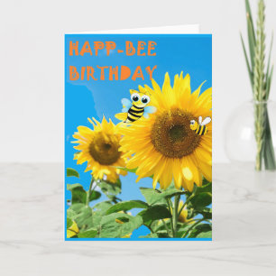 Carte Joyeux anniversaire d'abeille