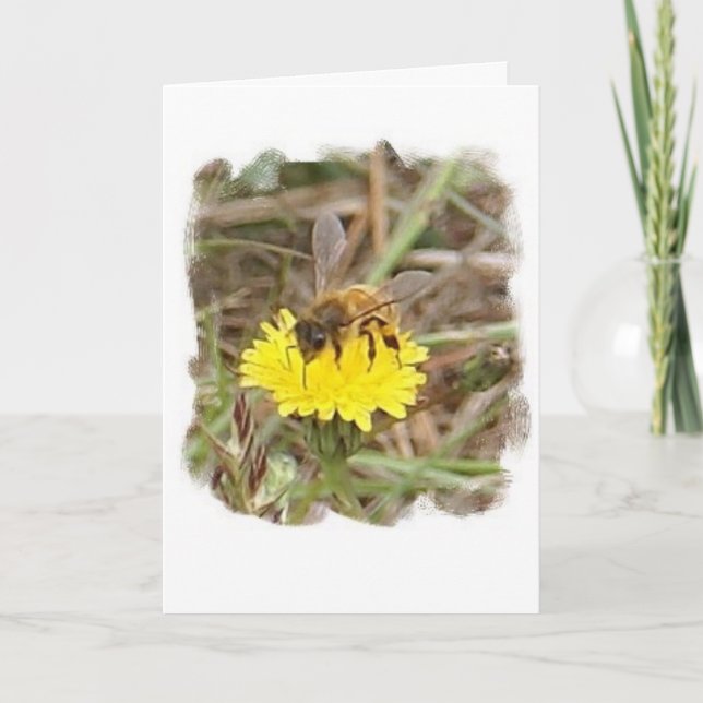 Carte Joyeux anniversaire d'abeille (Devant)