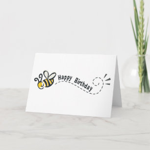 Carte Joyeux anniversaire d'abeilles !