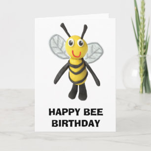 Carte Joyeux anniversaire d'abeilles