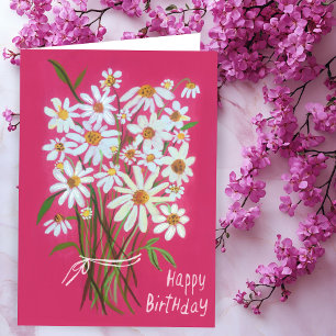 Carte Joyeux Anniversaire Daisy Bouquet Customisez-le !