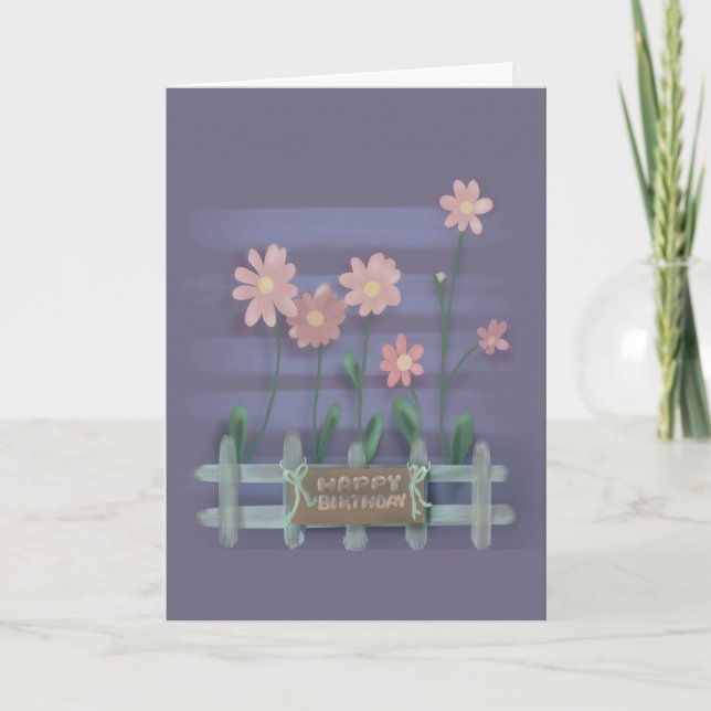 Carte Joyeux Anniversaire Daisy Fresh (Devant)