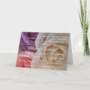 Carte Joyeux anniversaire dans de nombreuses langues