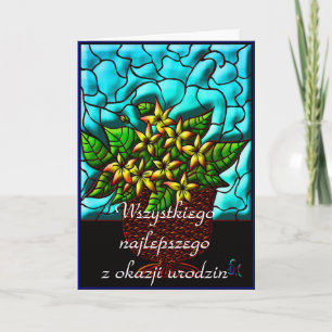 Carte Joyeux anniversaire dans le polonais