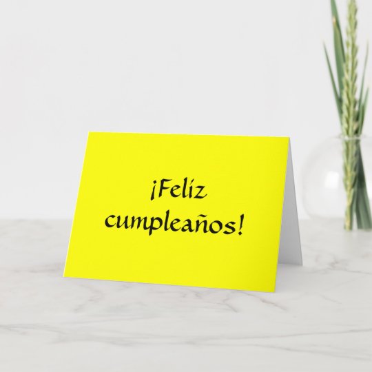 Carte Joyeux Anniversaire Dans L Espagnol Zazzle Fr