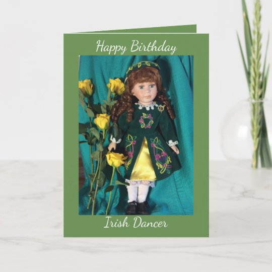 Carte Joyeux Anniversaire Danseuse Irlandaise Zazzle Fr