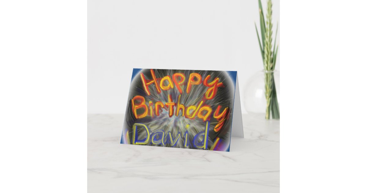 Carte Joyeux Anniversaire David 14 Zazzle Fr