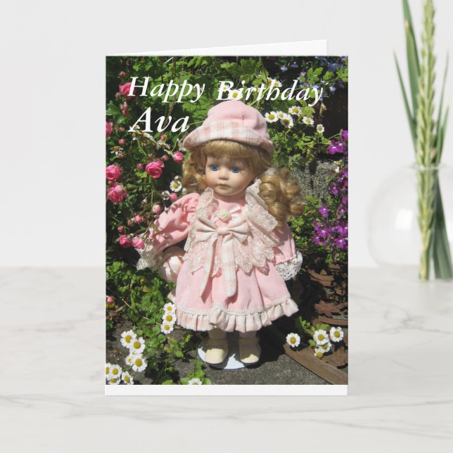 Carte Joyeux Anniversaire de ava (Devant)