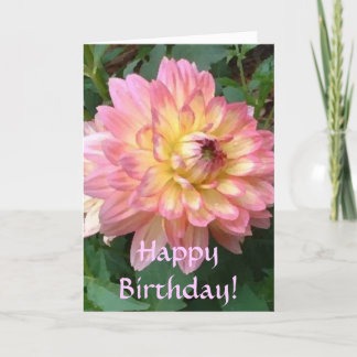 Carte Joyeux anniversaire de BA ! Dahlia