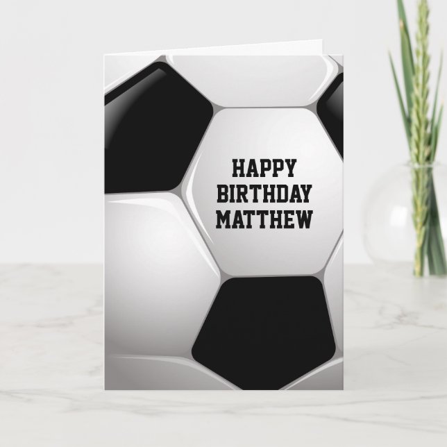 Carte Joyeux anniversaire de ballon de football (Devant)