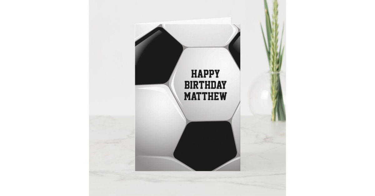 Carte Joyeux Anniversaire De Ballon De Football Zazzle Fr