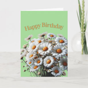Carte Joyeux Anniversaire de belles marguerites