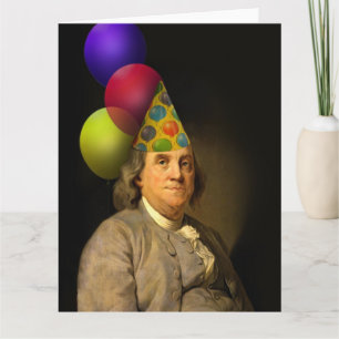 Carte Joyeux anniversaire de Ben Franklin - le garçon du