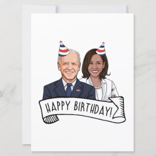 Carte Joyeux anniversaire de Biden Harris