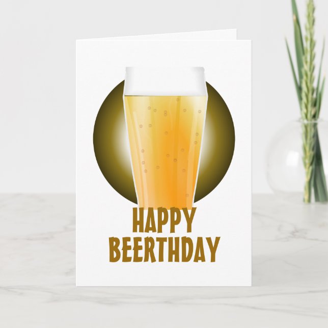 Carte Joyeux anniversaire de bière de la bière de la biè (Devant)