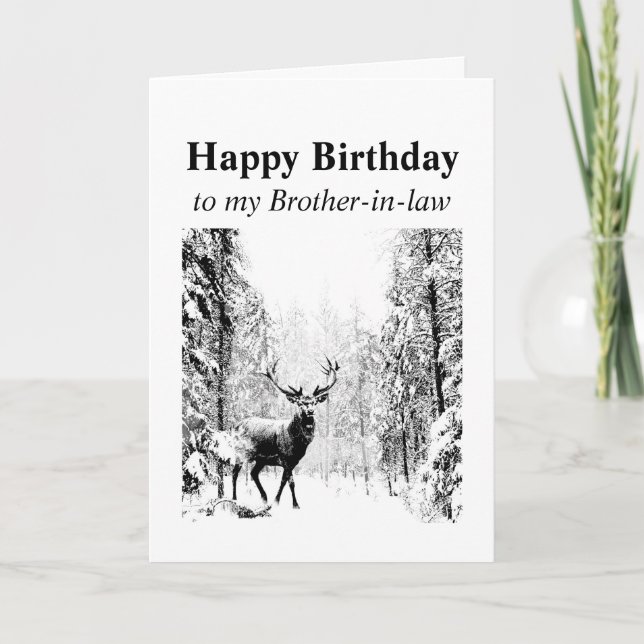 Carte Joyeux anniversaire de Brother-in-law Vintage (Devant)