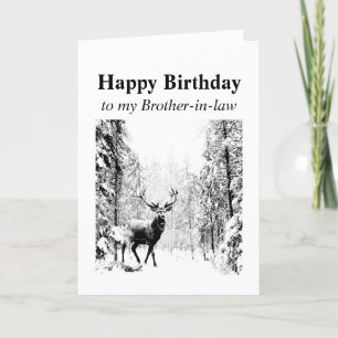 Carte Joyeux anniversaire de Brother-in-law Vintage
