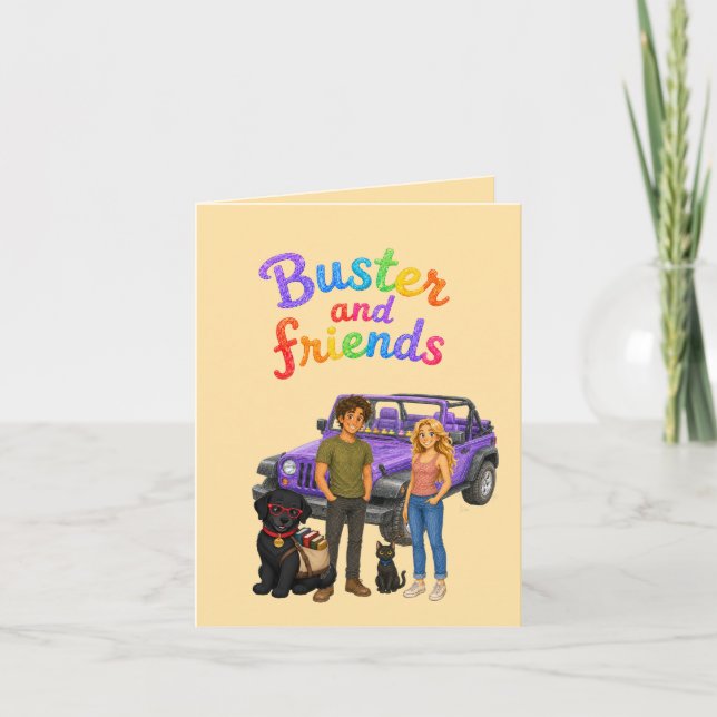 Carte Joyeux anniversaire de Buster (Devant)