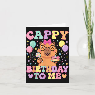 Carte Joyeux anniversaire de capybara drôle pour les fil