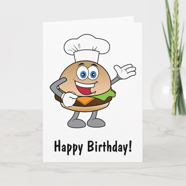 Carte Joyeux anniversaire de Cheeseburger (Devant)