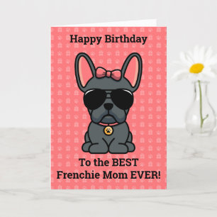Carte Joyeux anniversaire de Chien Bleu Bleu Français Ch