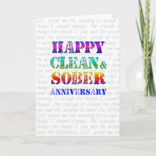 Carte Joyeux Anniversaire de Clean & Sober