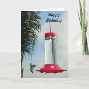Carte Joyeux anniversaire de colibri