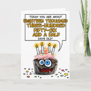 Carte Joyeux anniversaire de cupcake