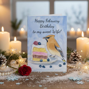 Carte Joyeux Anniversaire De Février Pour Femme Gâteau D