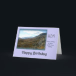Carte Joyeux anniversaire de fils - dessus de montagne<br><div class="desc">Carte simple mais élégante de paysage pour un fils sur son anniversaire. Photographie rentrée les alpes françaises. © Marion Hedger</div>