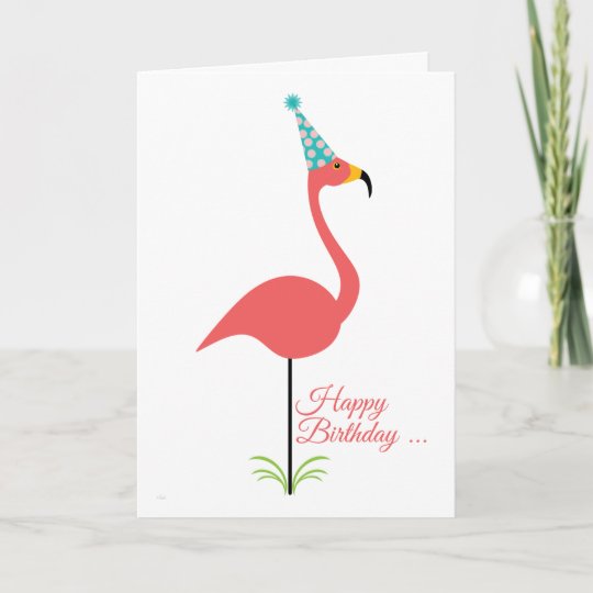 Carte Joyeux Anniversaire De Flamant Rose Rose De Zazzle Fr