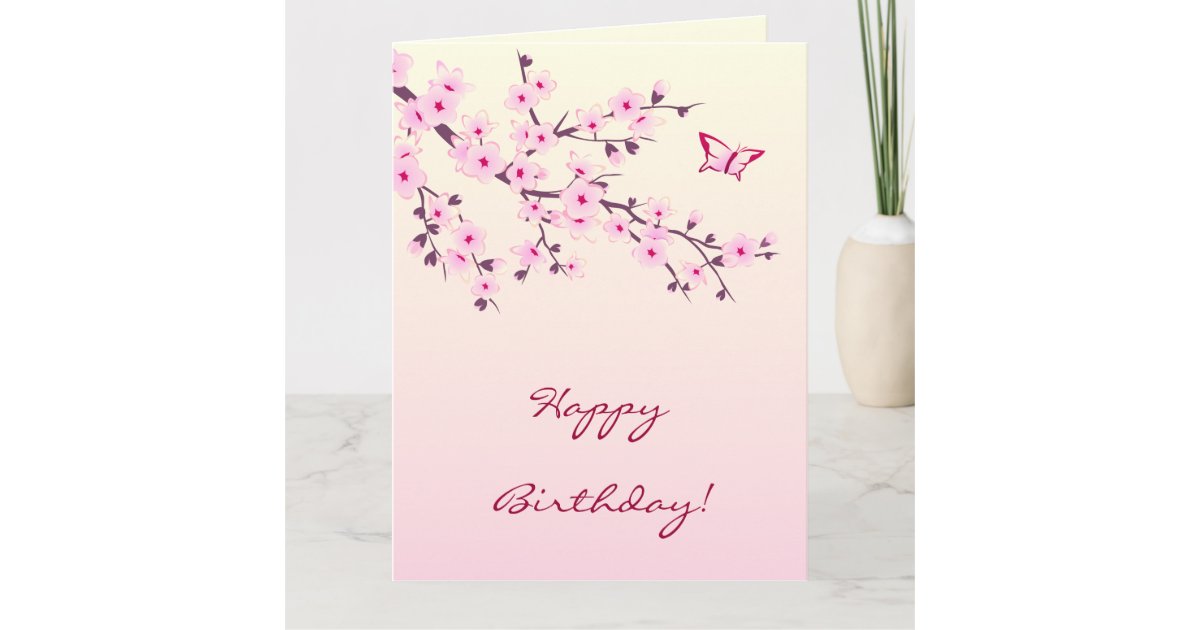 Carte Joyeux Anniversaire De Fleurs De Cerisier Florales Zazzle Fr Carte Joyeux Anniversaire De Fleurs De Cerisier Florales Zazzle Fr