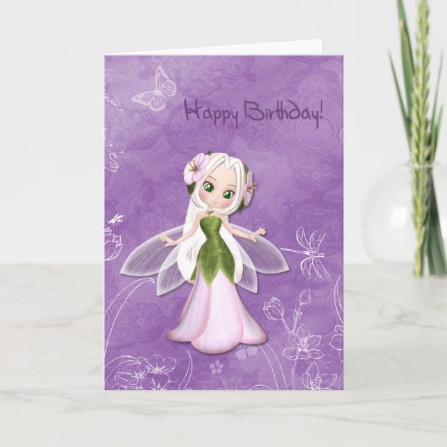 Carte Joyeux anniversaire de Flower (Devant)