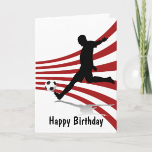 Cartes Footballeur D Anniversaire Zazzle Fr