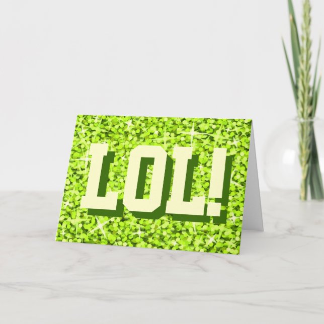 Carte 'Joyeux Anniversaire' de Glitz Lime 'LOL' (Devant)