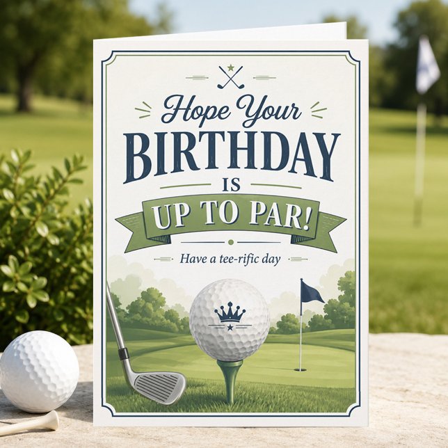 Carte Joyeux Anniversaire de Golf Dans les Règles Replié (Créateur téléchargé)